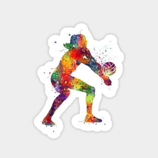 Volleyball Girl Player Watercolor Sport Gift Sticker